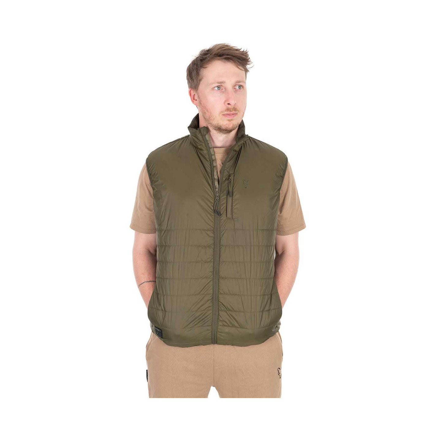Fox bezrękawnik Olive Quilted 100 Gilet Roz.S - Centrum wędkarskie - Sklep wędkarski Jarofishing