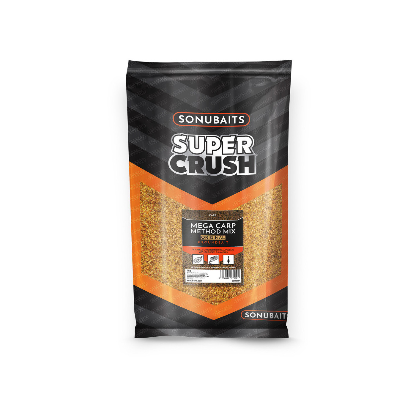Zanęta Sonubaits Supercrush Mega Carp Method Mix - Original 2KG - Centrum wędkarskie - Sklep wędkarski Jarofishing