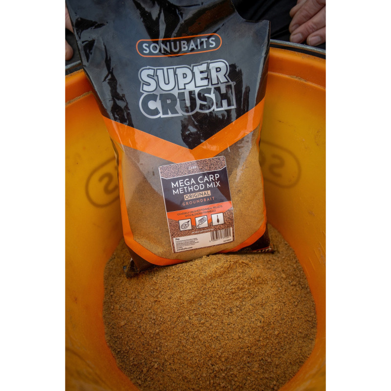Zanęta Sonubaits Supercrush Mega Carp Method Mix - Original 2KG - Centrum wędkarskie - Sklep wędkarski Jarofishing
