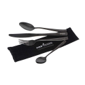 Fox Cookware Black Stainless Cutlery Set - zestaw sztućców - Centrum wędkarskie - Sklep wędkarski Jarofishing