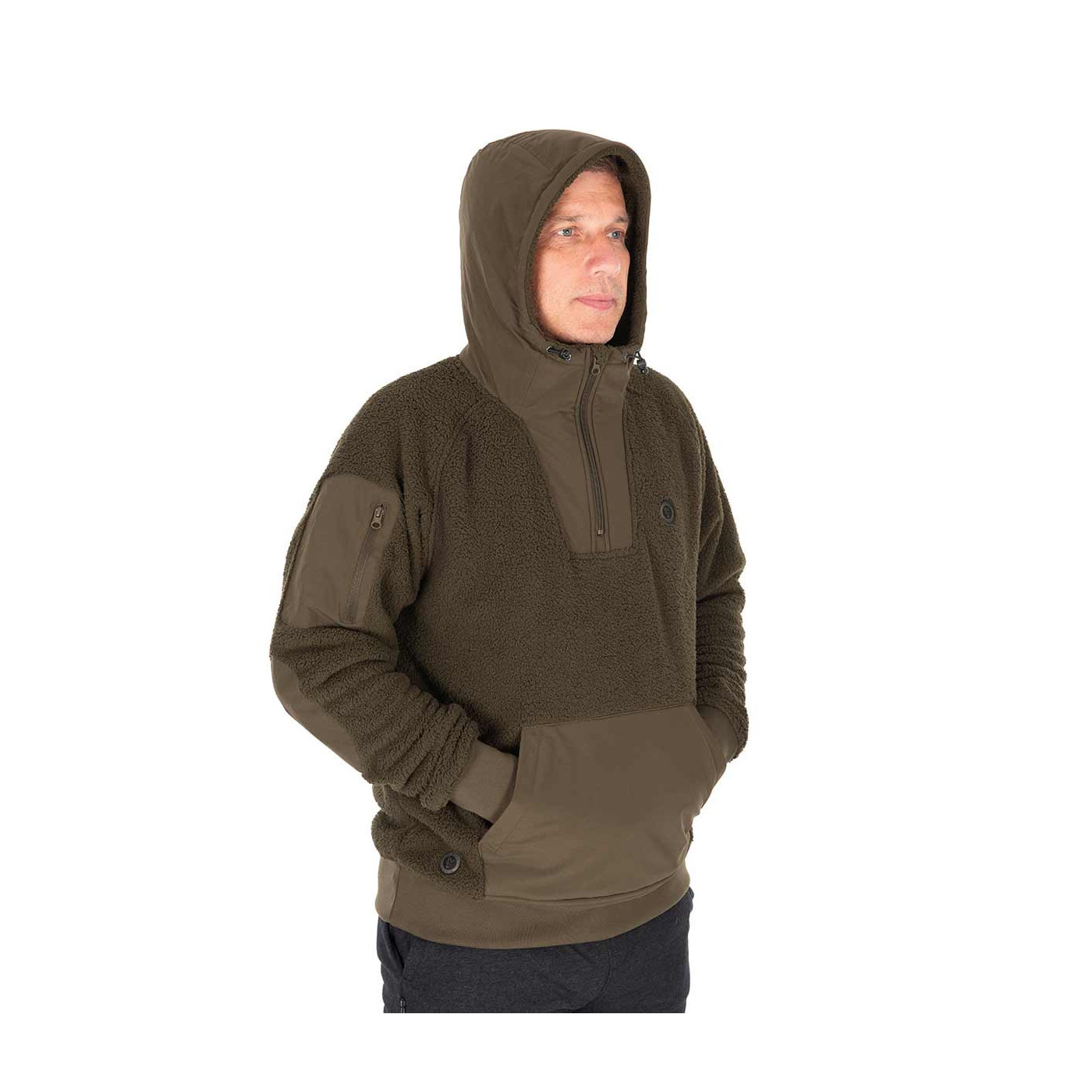 Kurtka Fox Olive Sherpa Hybrid Jacket - Roz.S - Centrum wędkarskie - Sklep wędkarski Jarofishing Kurtka Fox Olive Sherpa Hybrid Jacket - Roz.S - Centrum wędkarskie - Sklep wędkarski Jarofishing