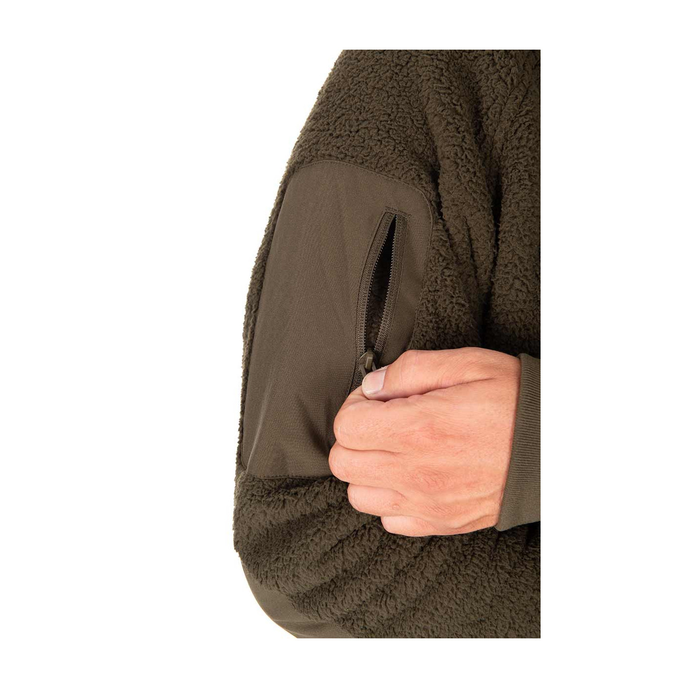 Kurtka Fox Olive Sherpa Hybrid Jacket - Roz.S - Centrum wędkarskie - Sklep wędkarski Jarofishing Kurtka Fox Olive Sherpa Hybrid Jacket - Roz.S - Centrum wędkarskie - Sklep wędkarski Jarofishing