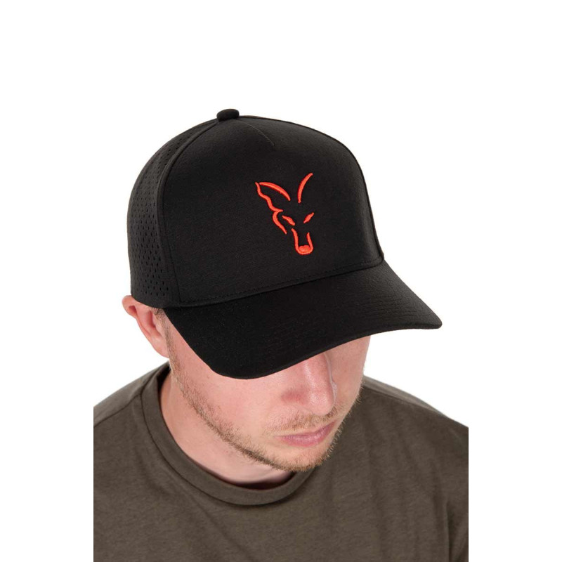 Czapka Fox Collection Trucker Cap - Black/Orange - Centrum wędkarskie - Sklep wędkarski Jarofishing