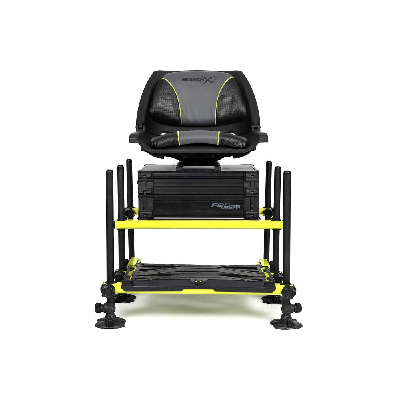 Kosz Matrix F25 Pro Swivel Seatbox Lime Edition - Centrum wędkarskie - Sklep wędkarski Jarofishing