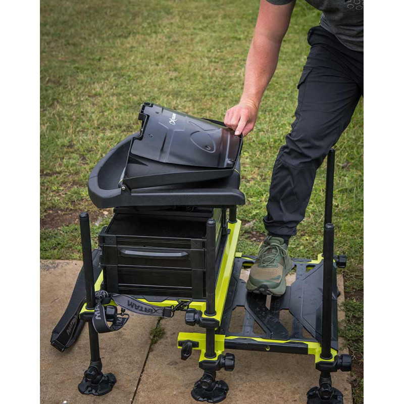 Kosz Matrix F25 Pro Swivel Seatbox Lime Edition - Centrum wędkarskie - Sklep wędkarski Jarofishing