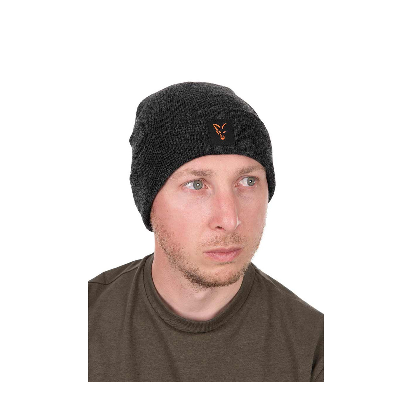 Czapka Fox Collection Beanie - Black/Orange - Centrum wędkarskie - Sklep wędkarski Jarofishing