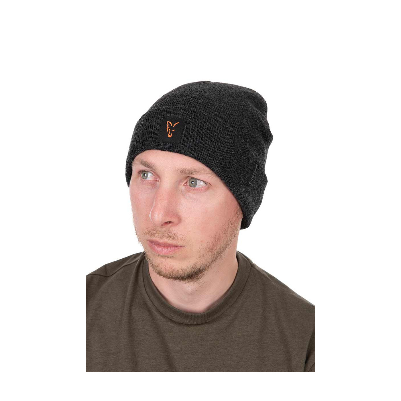 Czapka Fox Collection Beanie - Black/Orange - Centrum wędkarskie - Sklep wędkarski Jarofishing