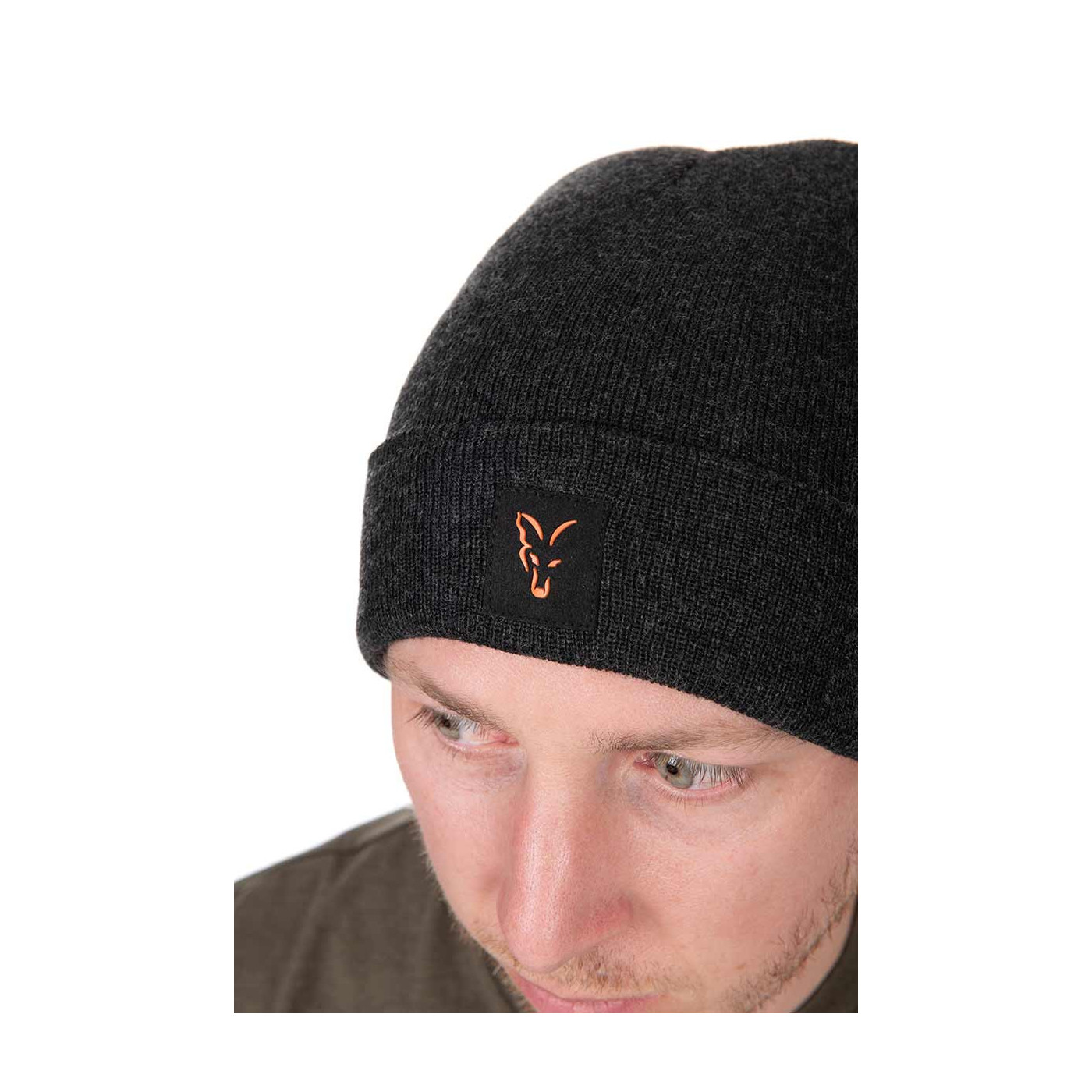 Czapka Fox Collection Beanie - Black/Orange - Centrum wędkarskie - Sklep wędkarski Jarofishing