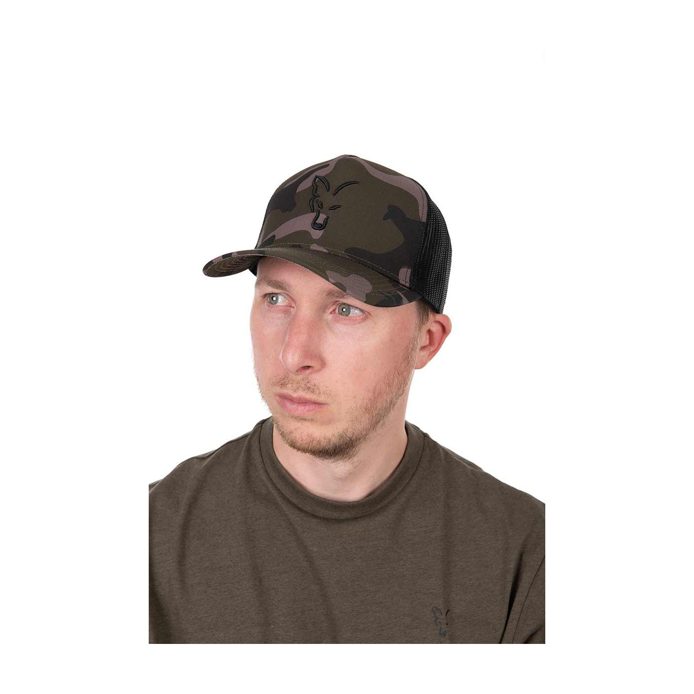Czapka Fox Black CAMO Trucker cap - Centrum wędkarskie - Sklep wędkarski Jarofishing
