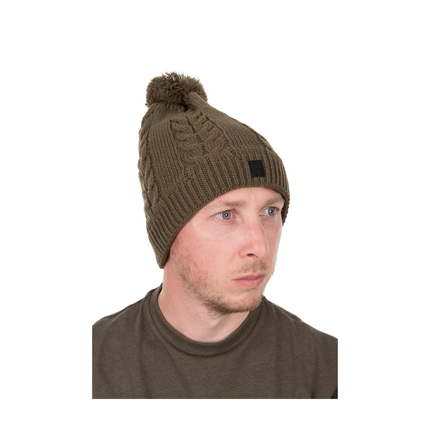 Czapka Fox Khaki Knitted Bobble Hat - Centrum wędkarskie - Sklep wędkarski Jarofishing