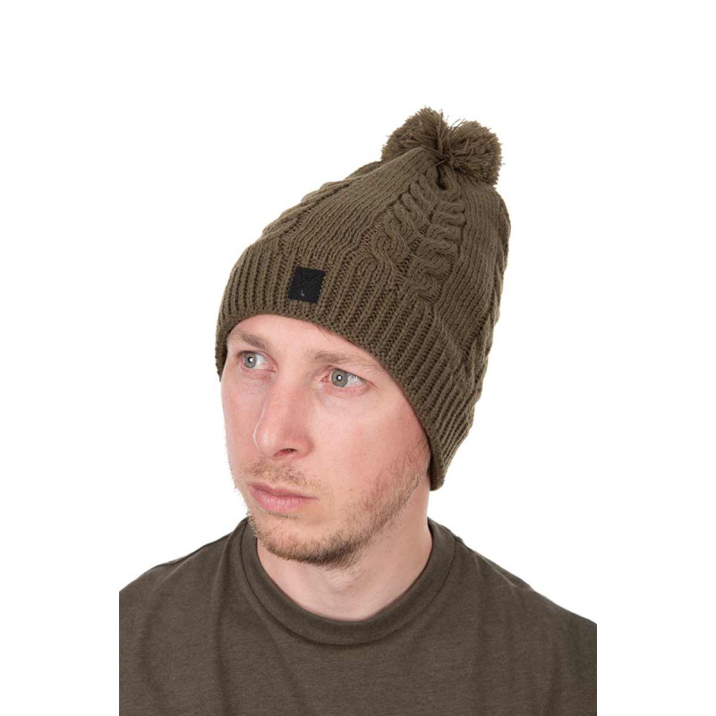 Czapka Fox Khaki Knitted Bobble Hat - Centrum wędkarskie - Sklep wędkarski Jarofishing