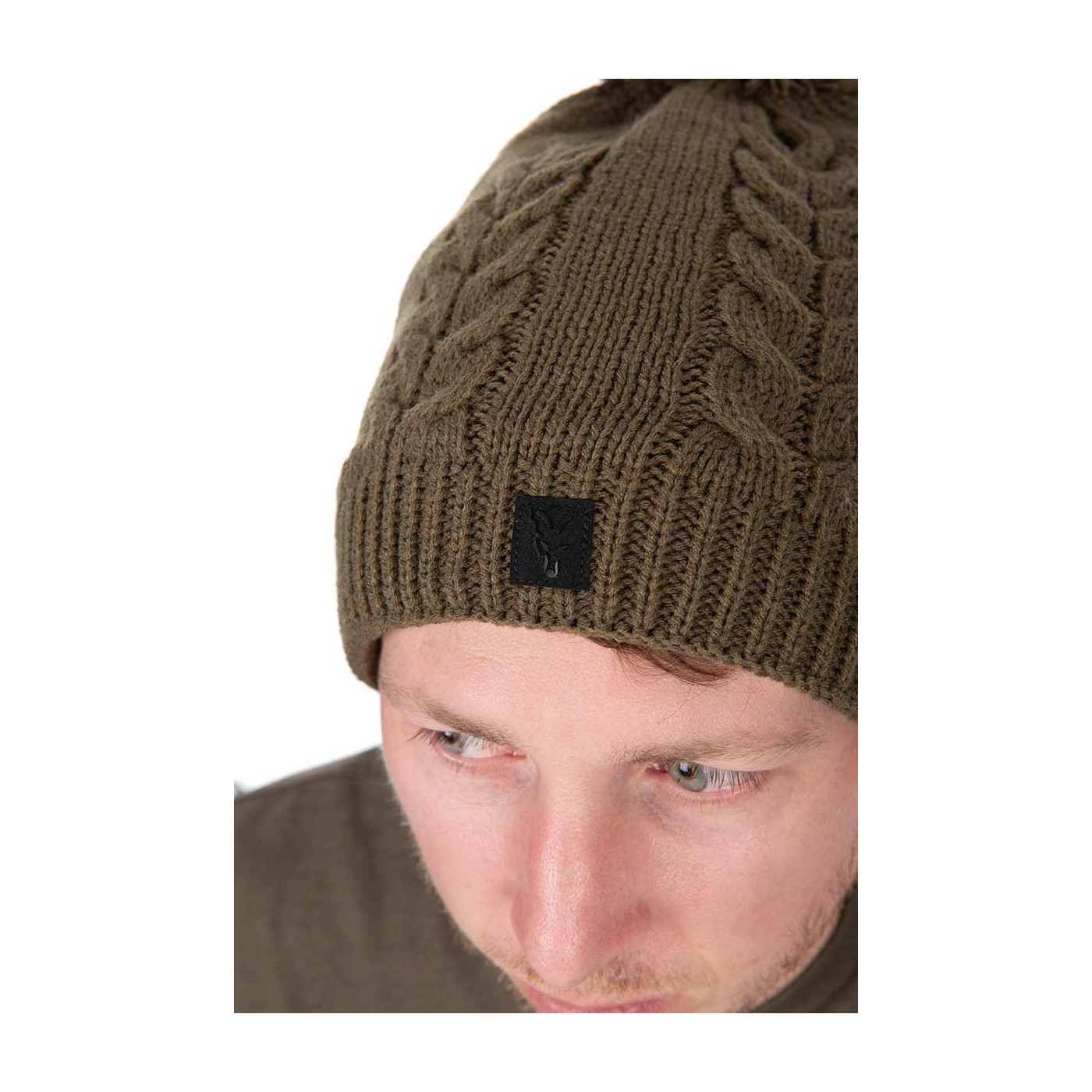 Czapka Fox Khaki Knitted Bobble Hat - Centrum wędkarskie - Sklep wędkarski Jarofishing