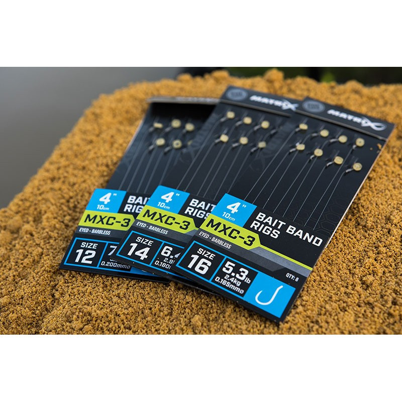 Przypony Matrix MXC-3 Bait Band Rig 4" / 10cm - roz. 12 - Centrum wędkarskie - Sklep wędkarski Jarofishing