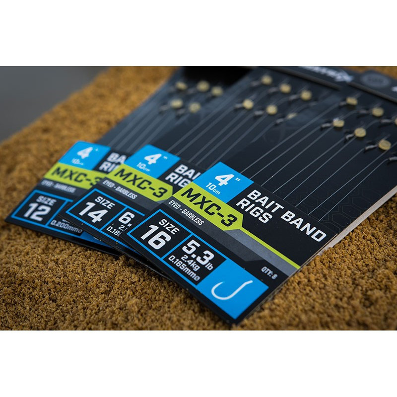 Przypony Matrix MXC-3 Bait Band Rig 4" / 10cm - roz. 12 - Centrum wędkarskie - Sklep wędkarski Jarofishing