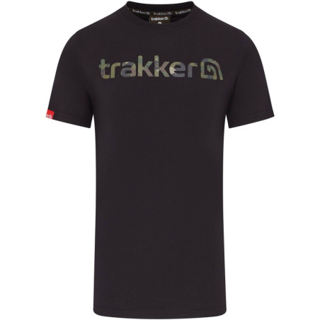 Koszulka Trakker CR Logo T-Shirt Black Camo Roz.S