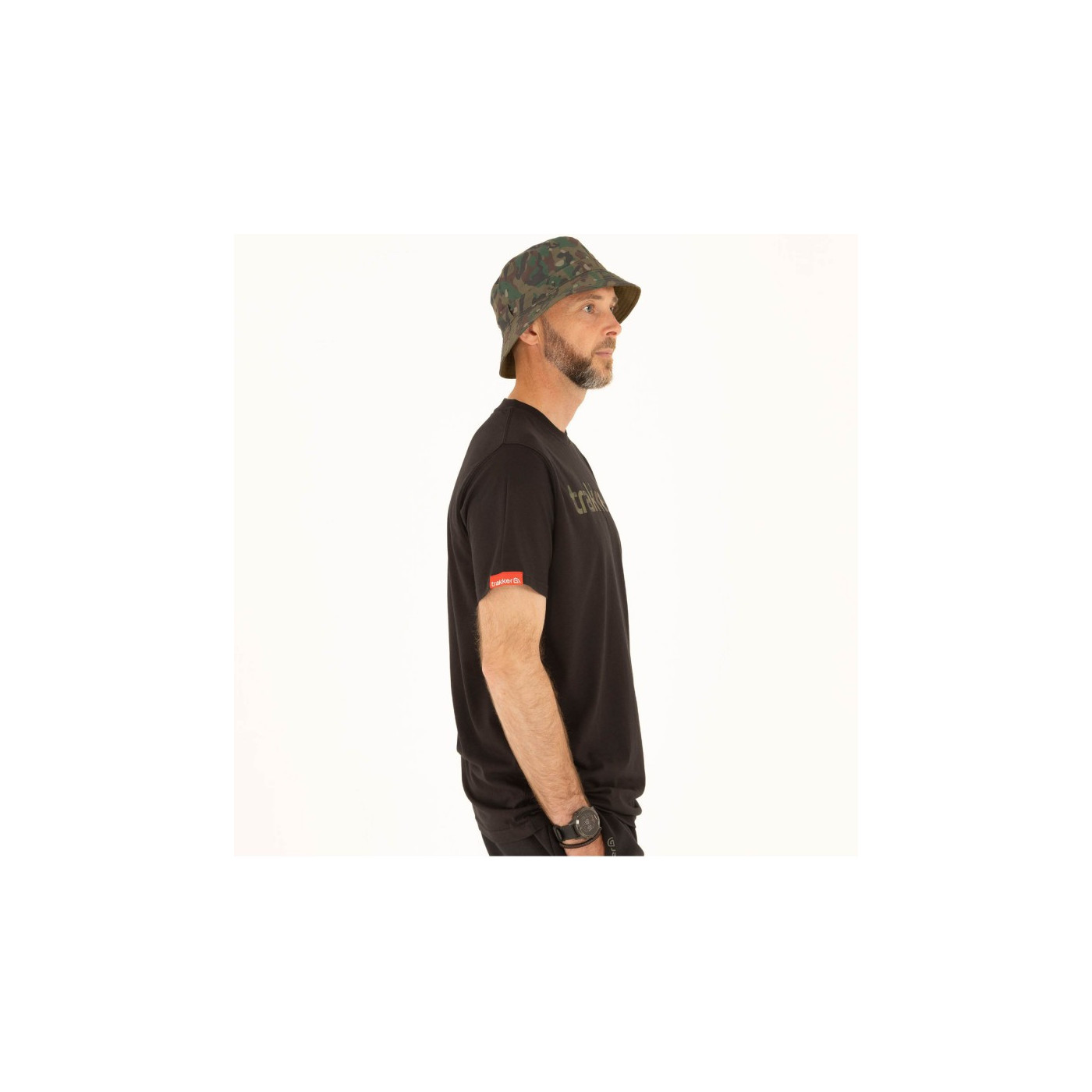 Koszulka Trakker CR Logo T-Shirt Black Camo Roz.XL - Centrum wędkarskie - Sklep wędkarski Jarofishing
