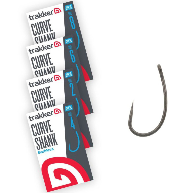 Haczyki Trakker Curve Shank Hooks Barbless Roz.4 - Centrum wędkarskie - Sklep wędkarski Jarofishing