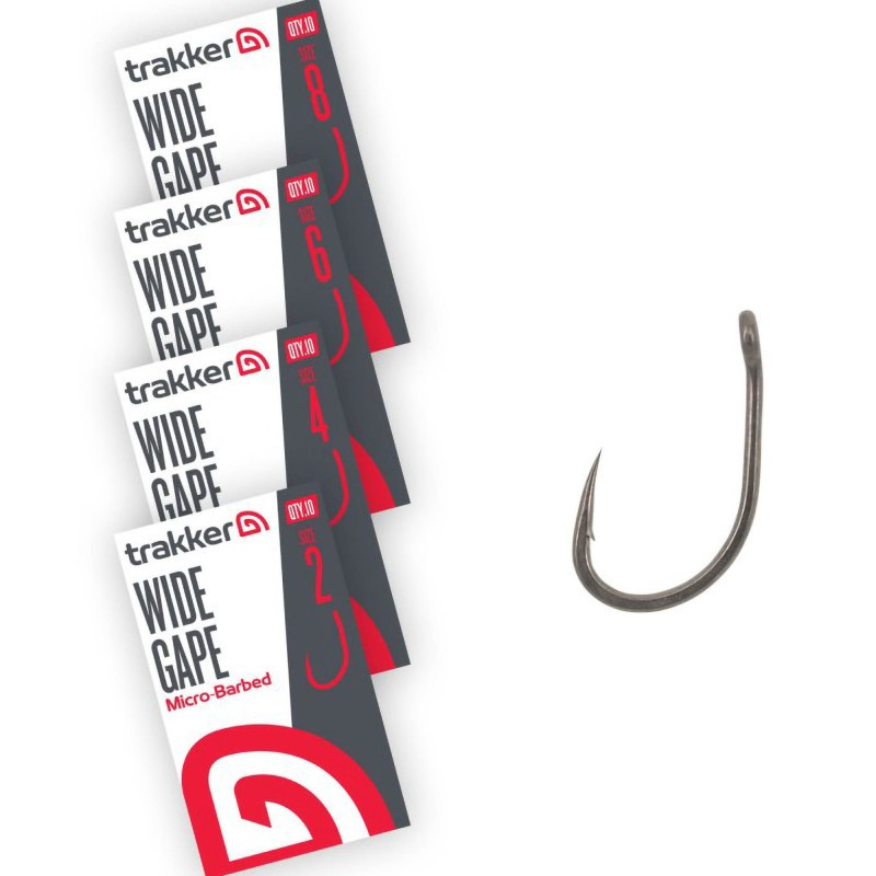 Haczyki Trakker Wide Gape Hooks Micro Barbed Roz.6 - Centrum wędkarskie - Sklep wędkarski Jarofishing
