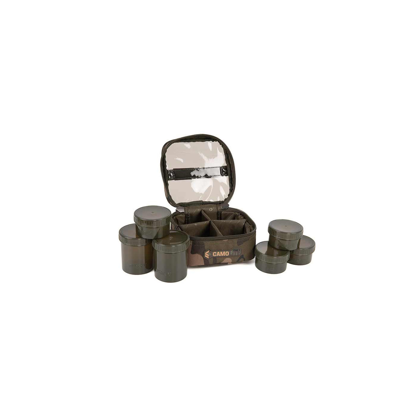 Fox Camolite™ 6 Pot Hookbait Case - Centrum wędkarskie - Sklep wędkarski Jarofishing