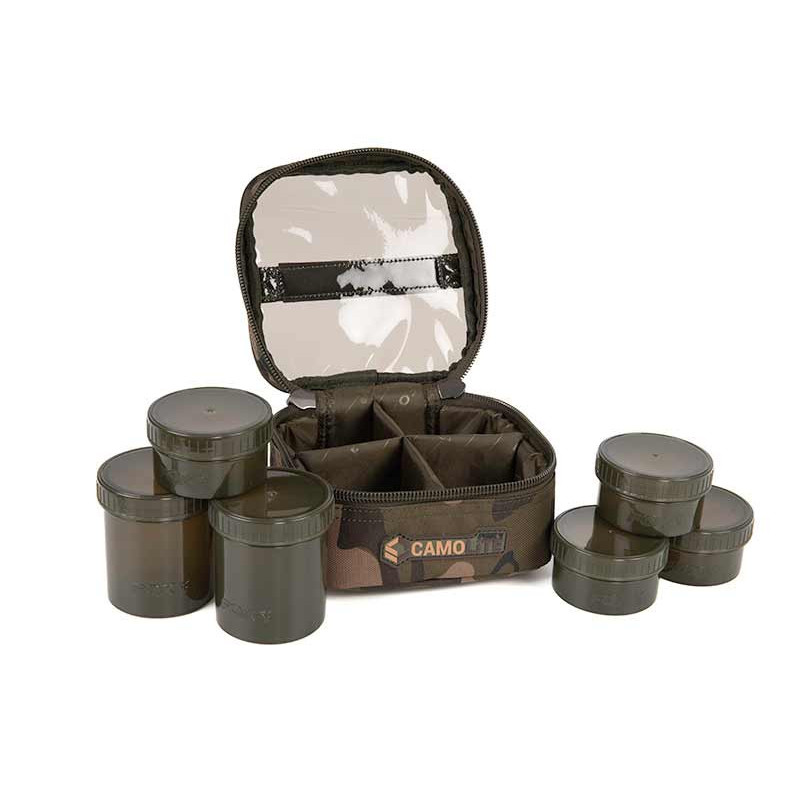 Fox Camolite™ 6 Pot Hookbait Case - Centrum wędkarskie - Sklep wędkarski Jarofishing