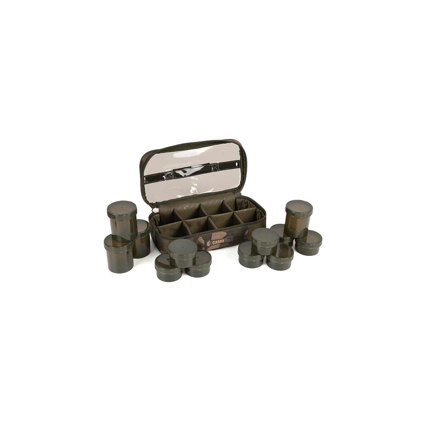 Fox Camolite™ 12 Pot Hookbait Case - Centrum wędkarskie - Sklep wędkarski Jarofishing