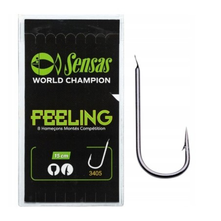 Przypony Sensas 3405 Black  Nr haczyka 18 żyłka 0,09 mm 15cm