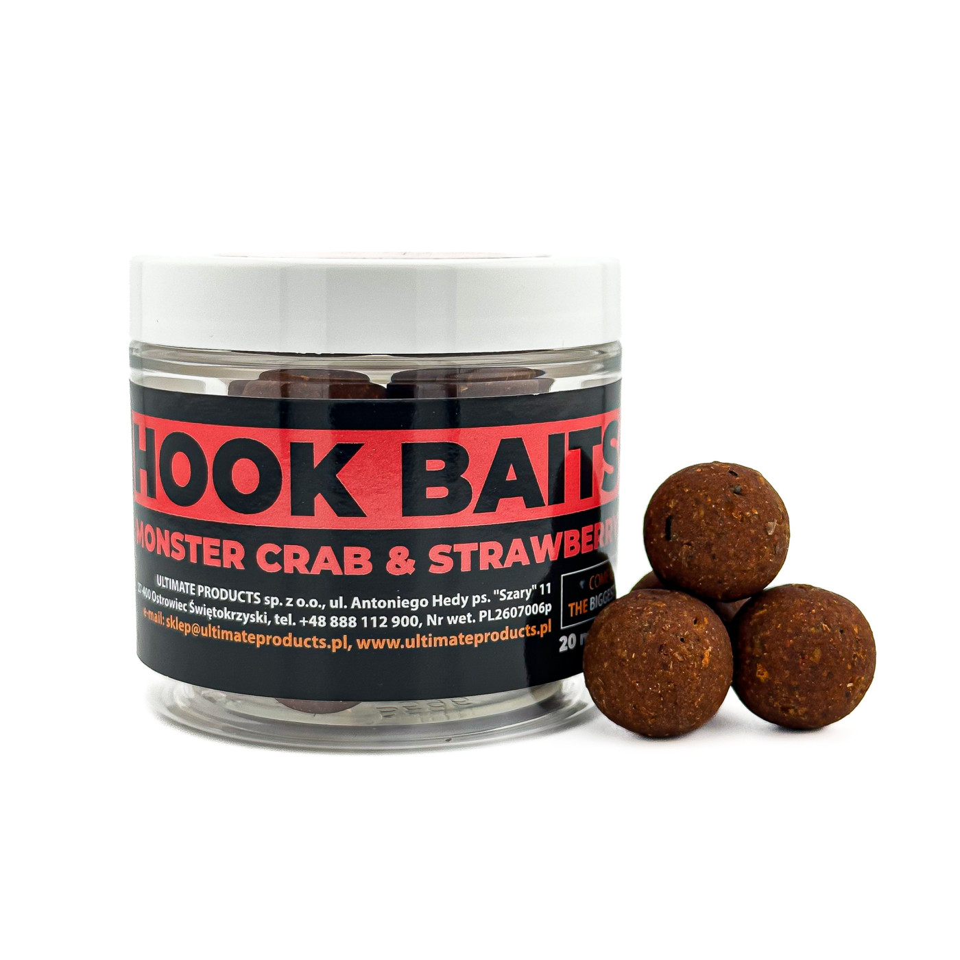Hook Baits Ultimate Products Monster Crab & Strawberry Roz.20mm - Centrum wędkarskie - Sklep wędkarski Jarofishing Hook Baits Ultimate Products Monster Crab & Strawberry Roz.20mm - Centrum wędkarskie - Sklep wędkarski Jarofishing
