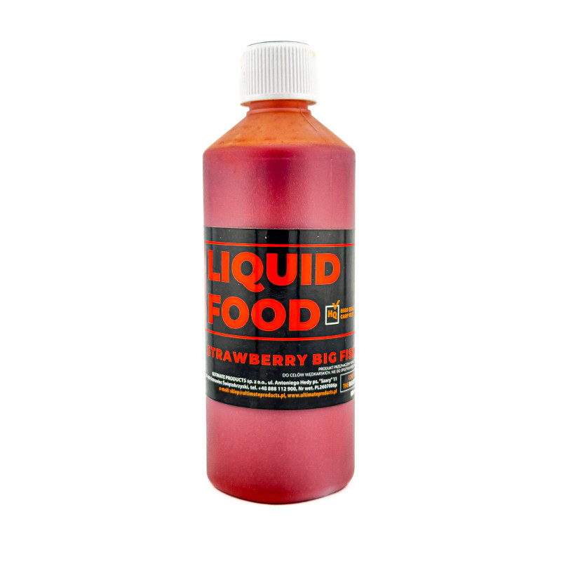 Liquid Ultimate Products Strawberry Big Fish 0,5L - Centrum wędkarskie - Sklep wędkarski Jarofishing Liquid Ultimate Products Strawberry Big Fish 0,5L - Centrum wędkarskie - Sklep wędkarski Jarofishing