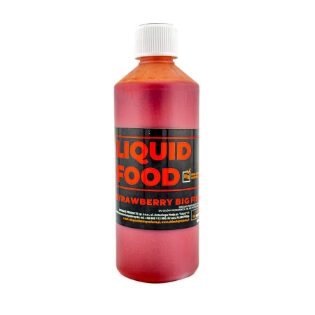 Liquid Ultimate Products Strawberry Big Fish 0,5L - Centrum wędkarskie - Sklep wędkarski Jarofishing