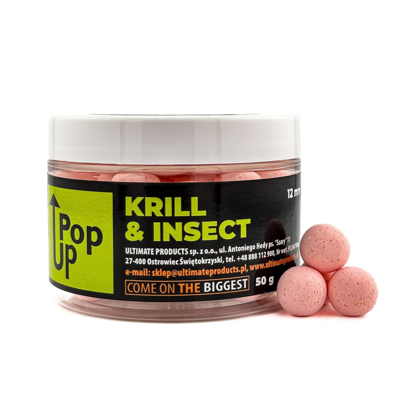 Kulki Pop-Up Ultimate Products Krill & Insect Roz.12mm - Centrum wędkarskie - Sklep wędkarski Jarofishing Kulki Pop-Up Ultimate Products Krill & Insect Roz.12mm - Centrum wędkarskie - Sklep wędkarski Jarofishing