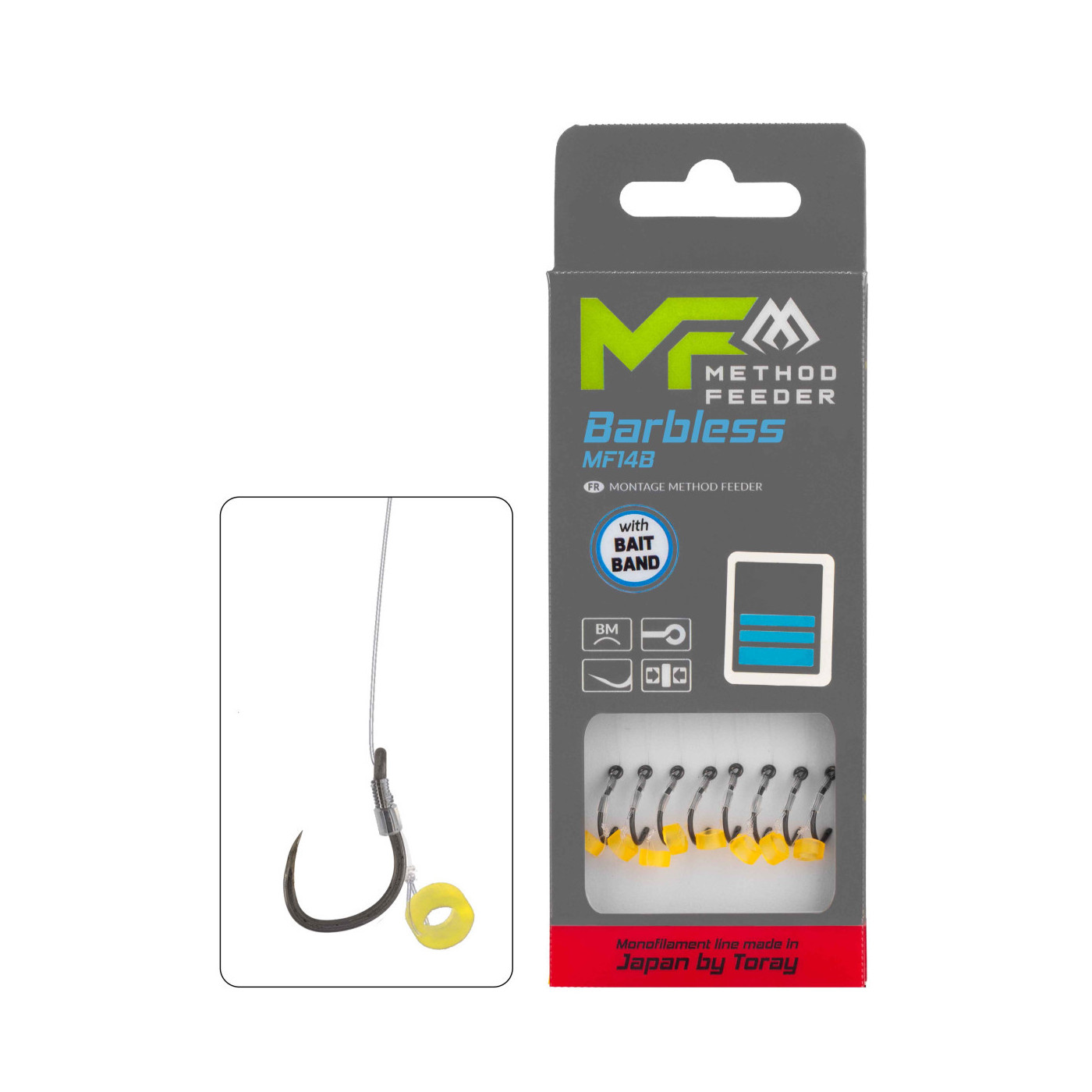 Przypony Mikado Method Feeder MF14B Barbless / ŻYŁKA / GUMKA - roz. 6 (Bez zadziora) - Centrum wędkarskie - Sklep wędkarski Jaro Przypony Mikado Method Feeder MF14B Barbless / ŻYŁKA / GUMKA - roz. 6 (Bez zadziora) - Centrum wędkarskie - Sklep wędkarski Jaro