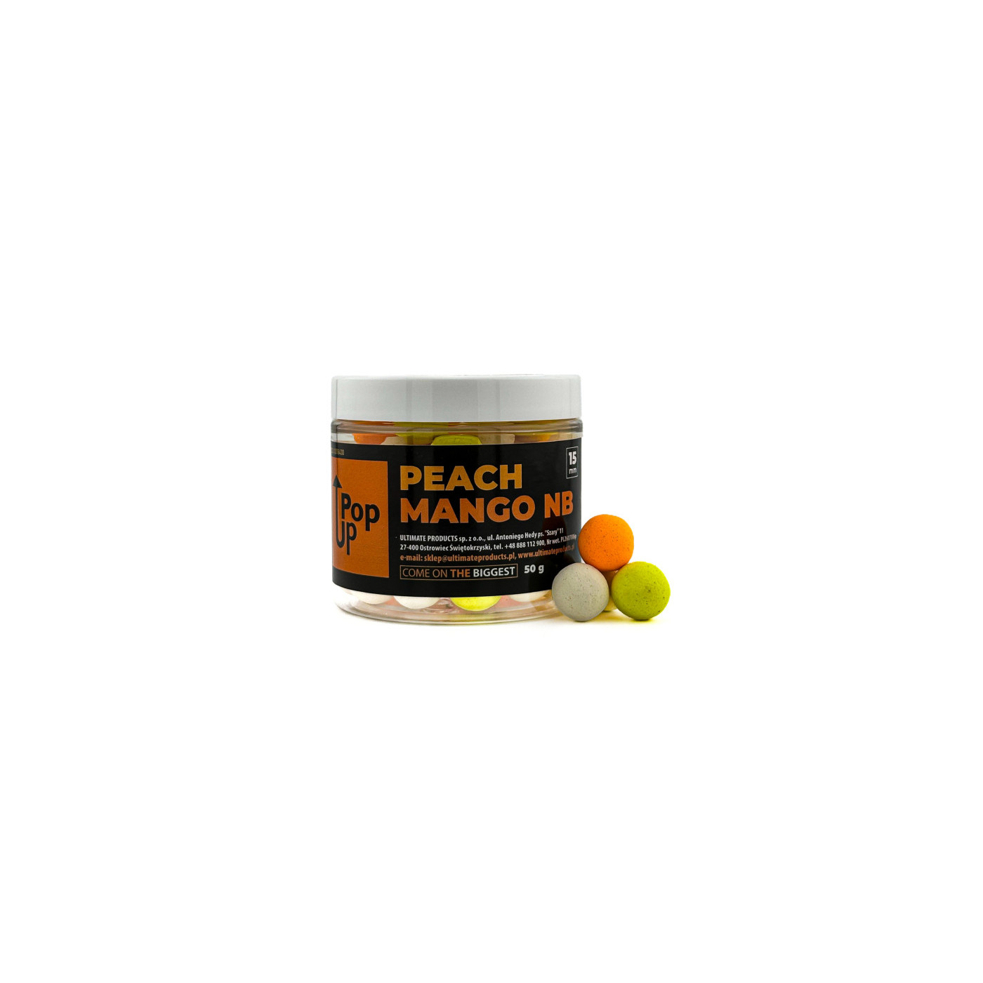 Kulki Pop-Up Ultimate Products Peach Mango NB Roz.15mm - Centrum wędkarskie - Sklep wędkarski Jarofishing Kulki Pop-Up Ultimate Products Peach Mango NB Roz.15mm - Centrum wędkarskie - Sklep wędkarski Jarofishing