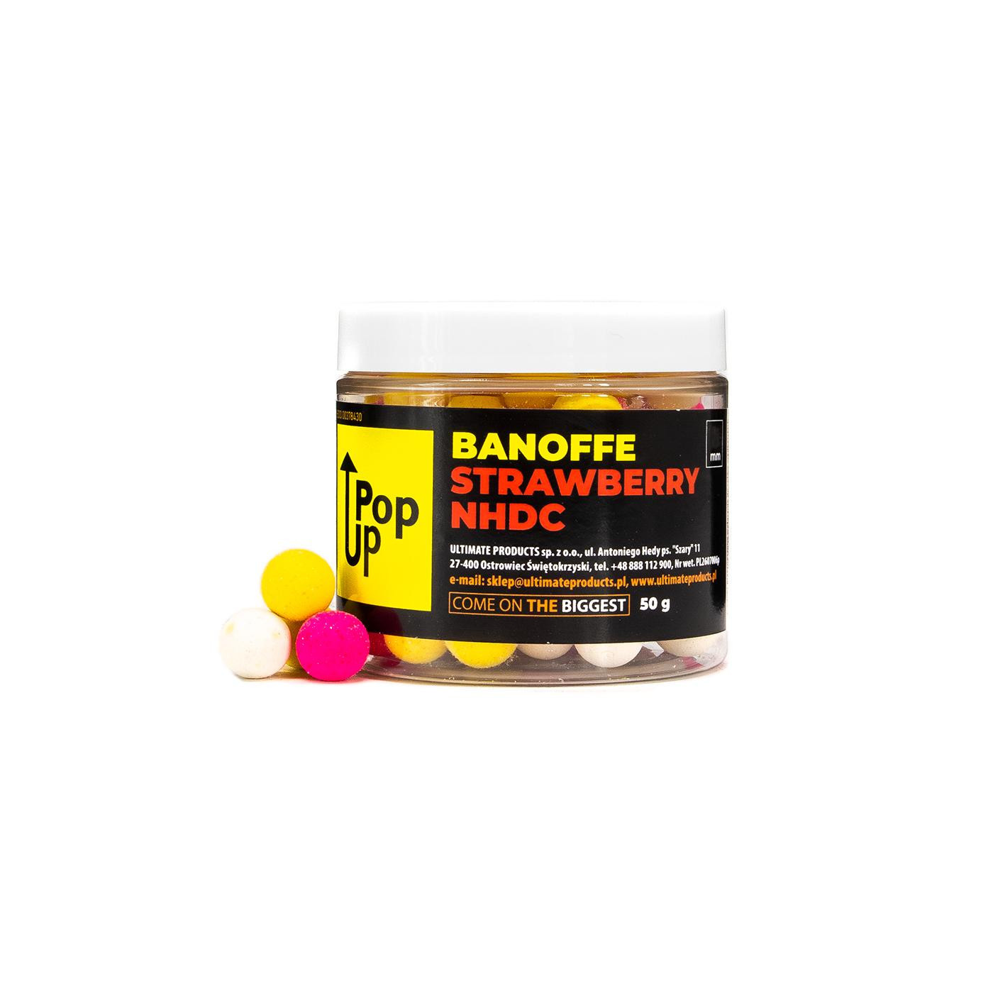 Kulki Pop-Up Ultimate Products Banoffe Strawberry NHDC Roz.15mm - Centrum wędkarskie - Sklep wędkarski Jarofishing Kulki Pop-Up Ultimate Products Banoffe Strawberry NHDC Roz.15mm - Centrum wędkarskie - Sklep wędkarski Jarofishing
