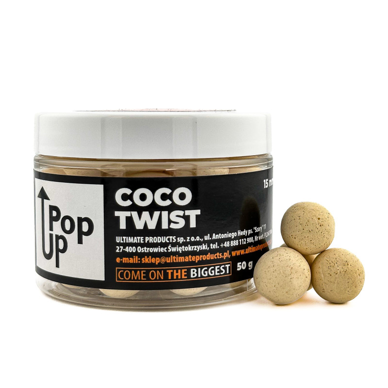 Kulki Pop-Up Ultimate Products Coco Twist Roz.15mm - Centrum wędkarskie - Sklep wędkarski Jarofishing Kulki Pop-Up Ultimate Products Coco Twist Roz.15mm - Centrum wędkarskie - Sklep wędkarski Jarofishing