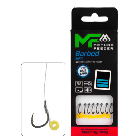 Przypony Mikado Method Feeder MF14 Barbed--ŻYŁKA--IGŁA...