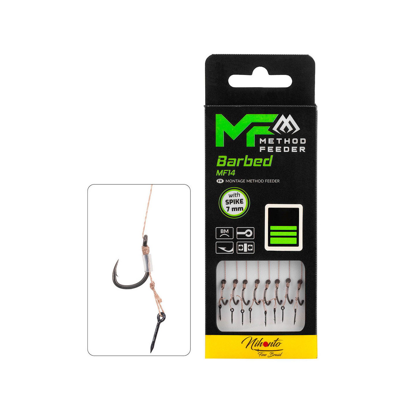 Przypony Mikado Method Feeder MF14 Barbed--PLECIONKA--IGŁA - roz. 10 - (zadzior) - Centrum wędkarskie - Sklep wędkarski Jarofish Przypony Mikado Method Feeder MF14 Barbed--PLECIONKA--IGŁA - roz. 10 - (zadzior) - Centrum wędkarskie - Sklep wędkarski Jarofish