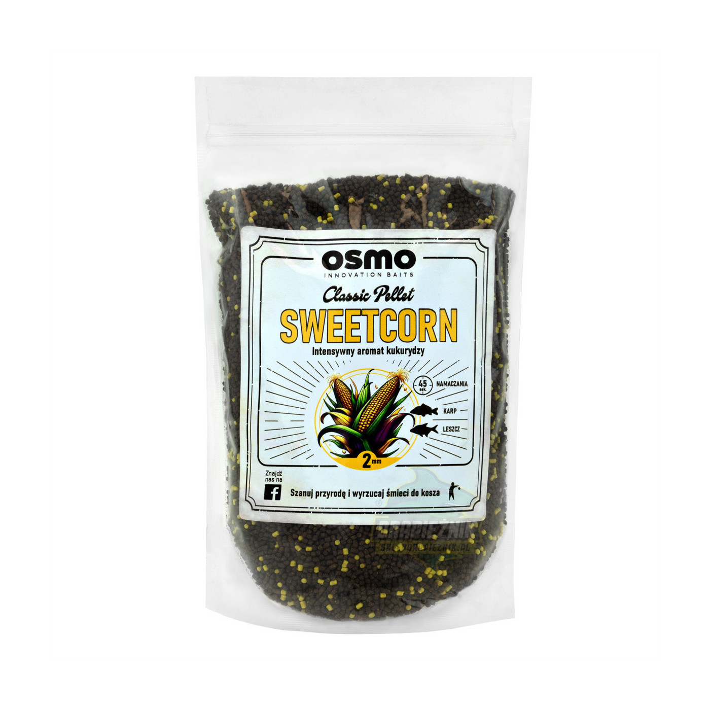 Osmo Classic Pellet - Sweetcorn / Słodka Kukurydza 0.8kg - Centrum wędkarskie - Sklep wędkarski Jarofishing