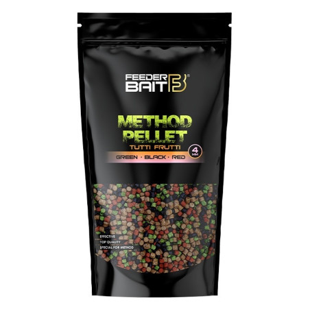 Micro Pellet 4mm Tutti Frutti -Green & Black & Red- Feeder Bait - Centrum wędkarskie - Sklep wędkarski Jarofishing