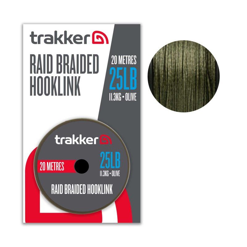 Plecionka Trakker Raid Braid Hooklink 25lb - Centrum wędkarskie - Sklep wędkarski Jarofishing