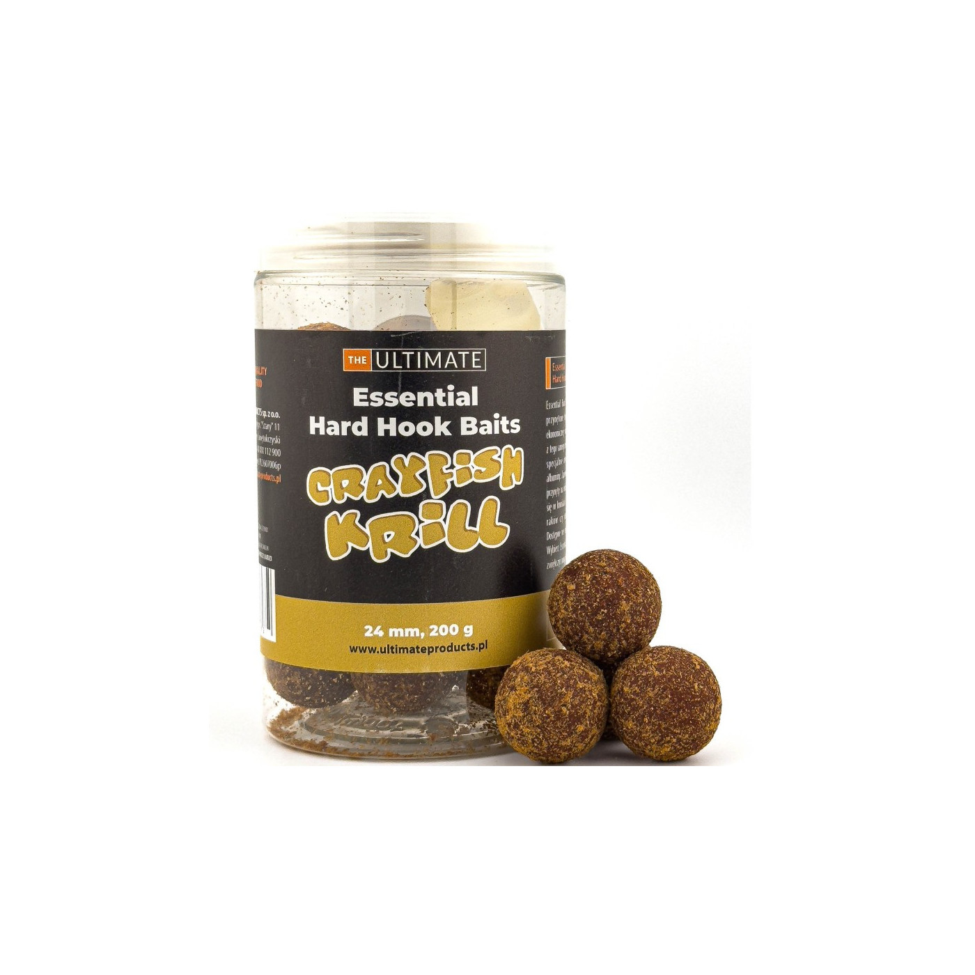 Essential Hook Baits Ultimate Products Krill Crayfish Roz.24mm - Centrum wędkarskie - Sklep wędkarski Jarofishing