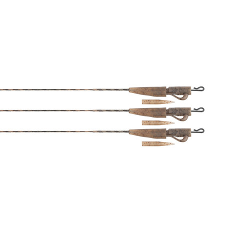 Fox Edges - Camo Submerge Lead Clip Leaders - 30LB 3pcs (Bezrdzeniowy) - Centrum wędkarskie - Sklep wędkarski Jarofishing