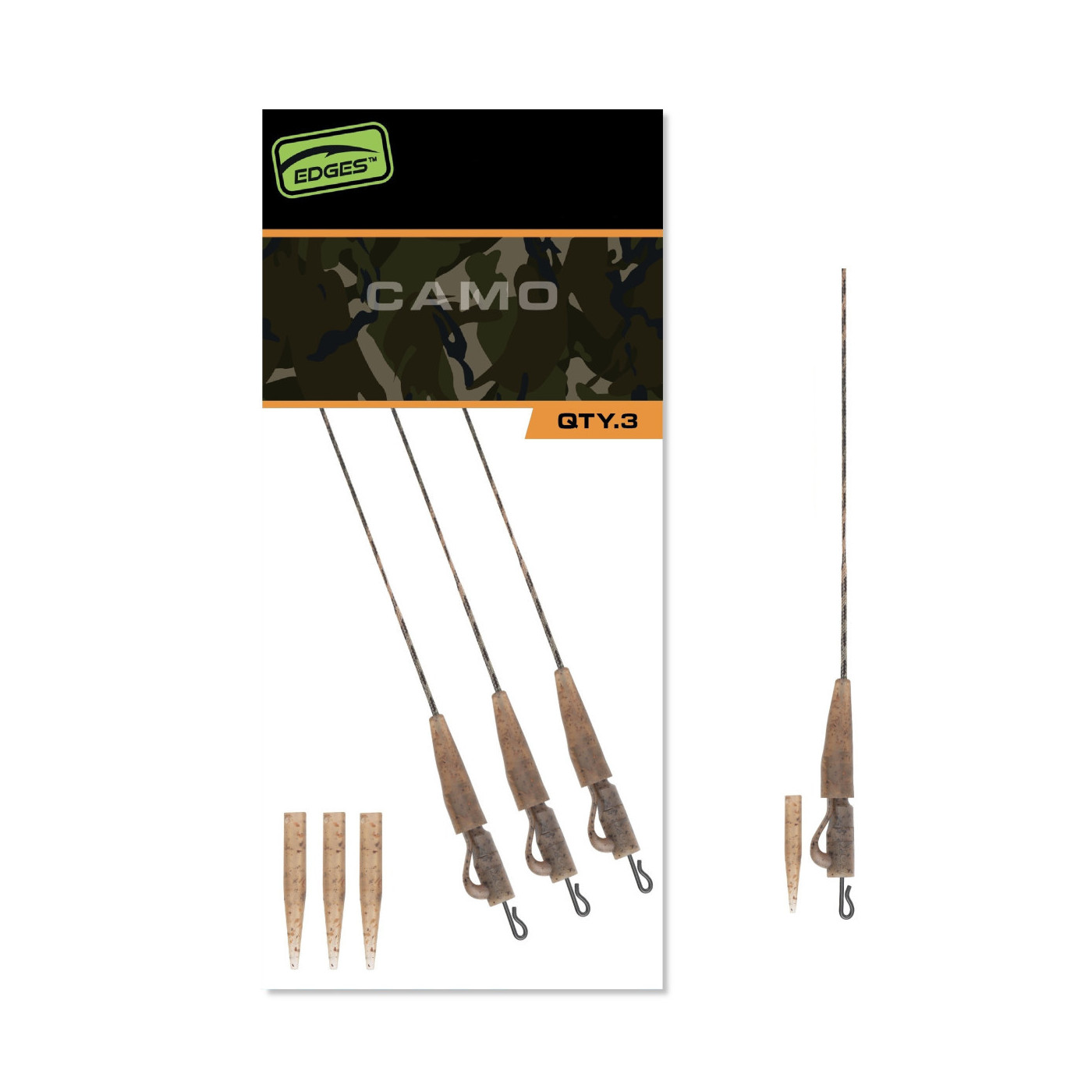 Fox Edges - Camo Submerge Lead Clip Leaders - 40LB 3pcs (Bezrdzeniowy) - Centrum wędkarskie - Sklep wędkarski Jarofishing Fox Edges - Camo Submerge Lead Clip Leaders - 40LB 3pcs (Bezrdzeniowy) - Centrum wędkarskie - Sklep wędkarski Jarofishing