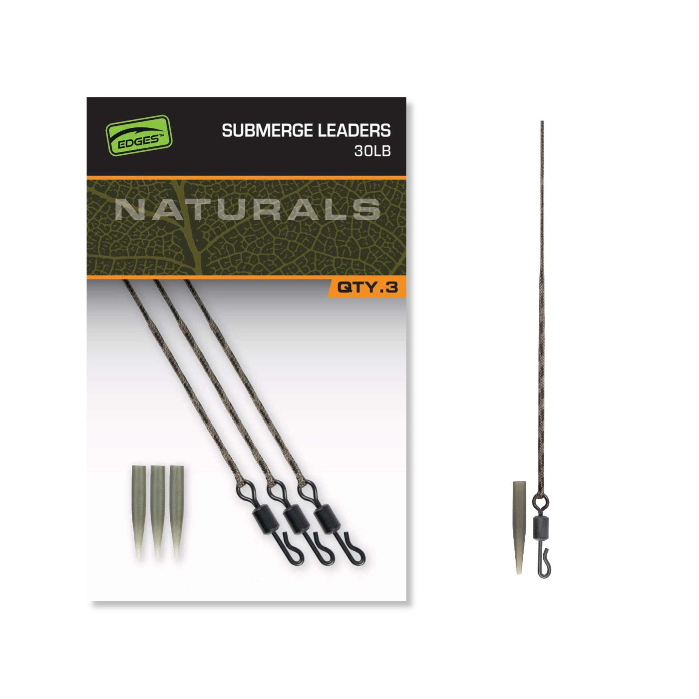 Fox Edges - Naturals Submerge Leaders - 30LB 3pcs (Bezrdzeniowy) - Centrum wędkarskie - Sklep wędkarski Jarofishing Fox Edges - Naturals Submerge Leaders - 30LB 3pcs (Bezrdzeniowy) - Centrum wędkarskie - Sklep wędkarski Jarofishing