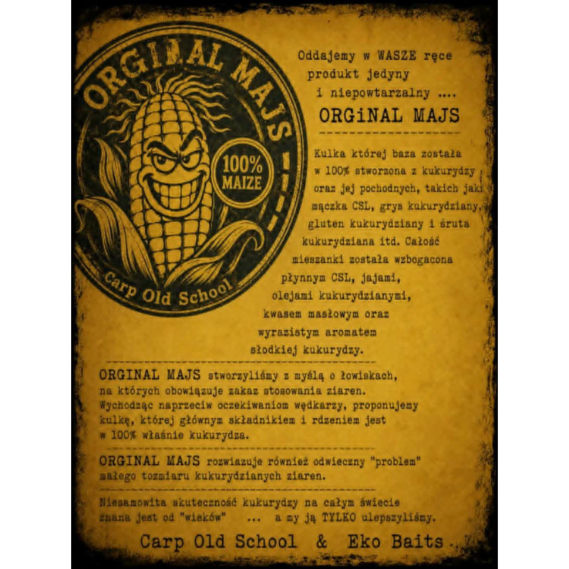 Kulki Haczykowe Carp Old School Original Maize 20mm & 24mm 150ml - Centrum wędkarskie - Sklep wędkarski Jarofishing Kulki Haczykowe Carp Old School Original Maize 20mm & 24mm 150ml - Centrum wędkarskie - Sklep wędkarski Jarofishing