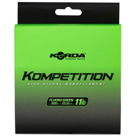Żyłka Korda Kompetition Fluoro Green Mono 1000m 0.33mm 7,7 kg - Centrum wędkarskie - Sklep wędkarski Jarofishing