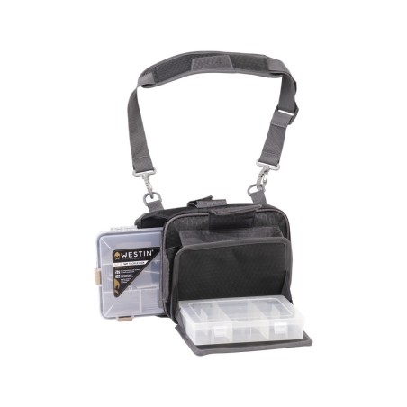 Torba Westin W4 Quick Bag Titanium Black - Small 2 Pudełka - Centrum wędkarskie - Sklep wędkarski Jarofishing