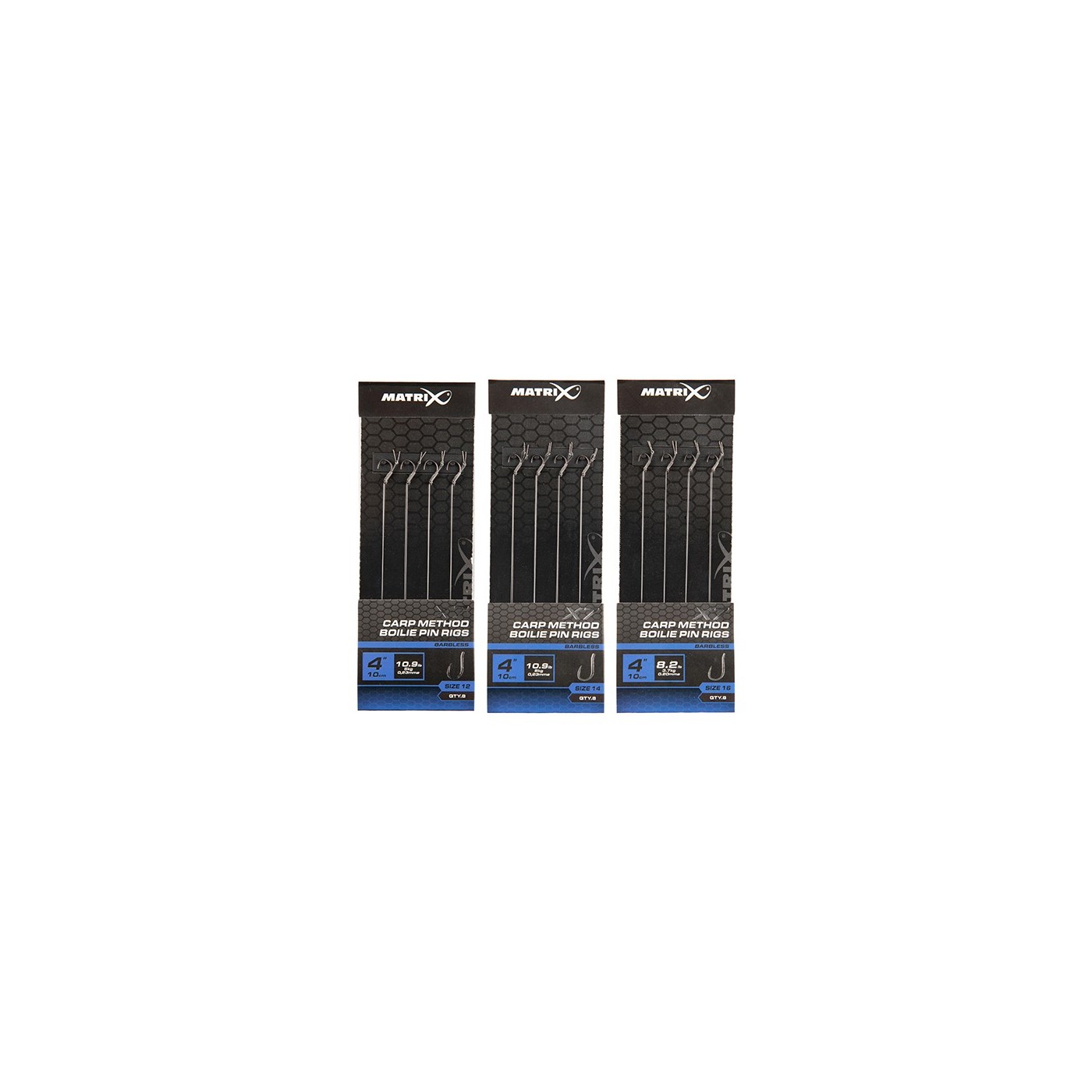 Przypony Matrix MXC-4 X-Strong Boilie Pin Rigs 4" / 10cm - roz. 12 - Centrum wędkarskie - Sklep wędkarski Jarofishing