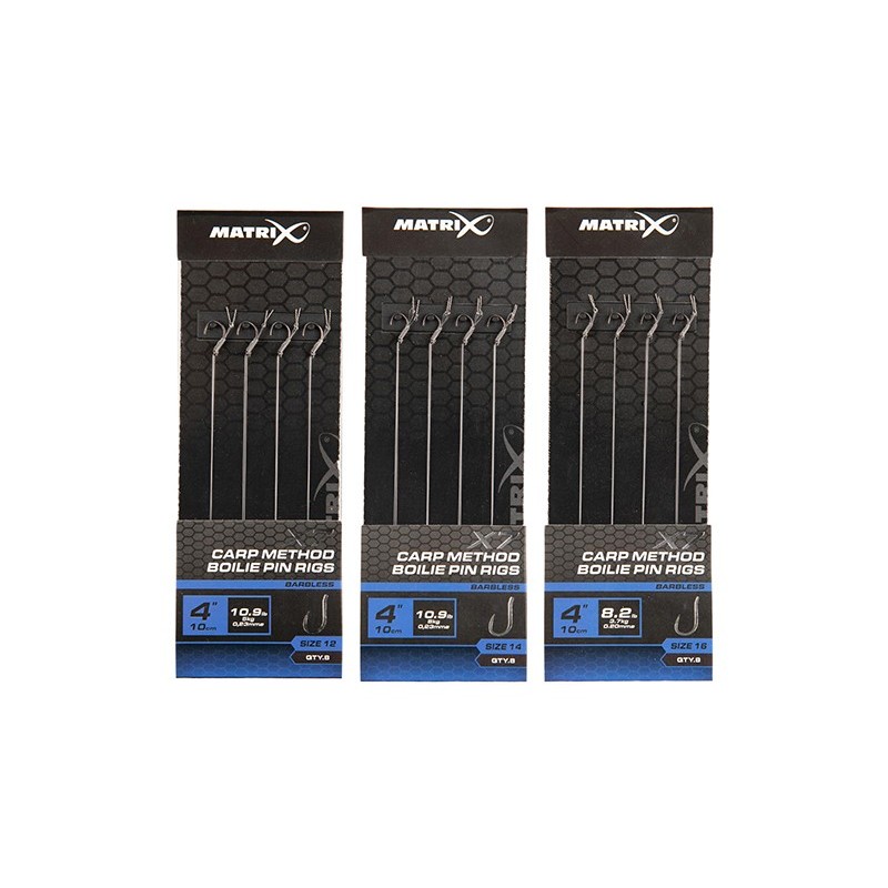 Przypony Matrix MXC-4 X-Strong Boilie Pin Rigs 4" / 10cm - roz. 12 - Centrum wędkarskie - Sklep wędkarski Jarofishing