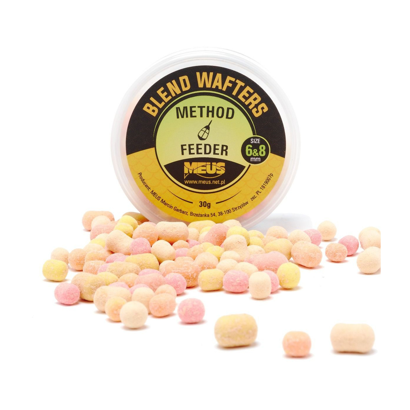Waftersy MEUS Blend Wafters 6x8mm - Wanilia - Centrum wędkarskie - Sklep wędkarski Jarofishing
