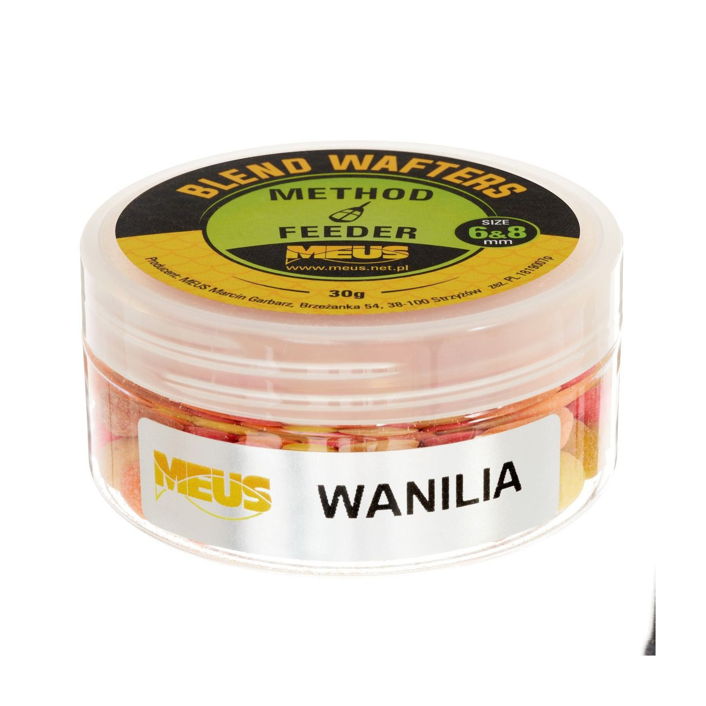 Waftersy MEUS Blend Wafters 6x8mm - Wanilia - Centrum wędkarskie - Sklep wędkarski Jarofishing
